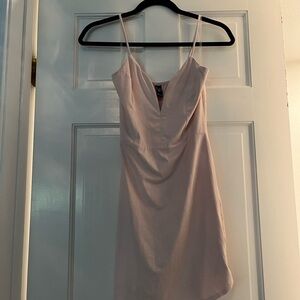 Elegant Pink Suede Bodycon Dress